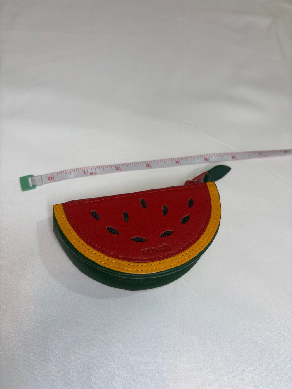 Mywalit Fruits Mini Realistic Food Fruit Watermelon Zipper Coin Purse Leather